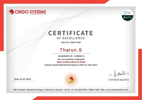 Data Science with Python Certification
